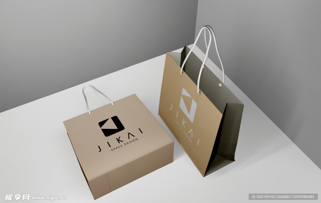 手提袋礼品袋智能贴图PS样机