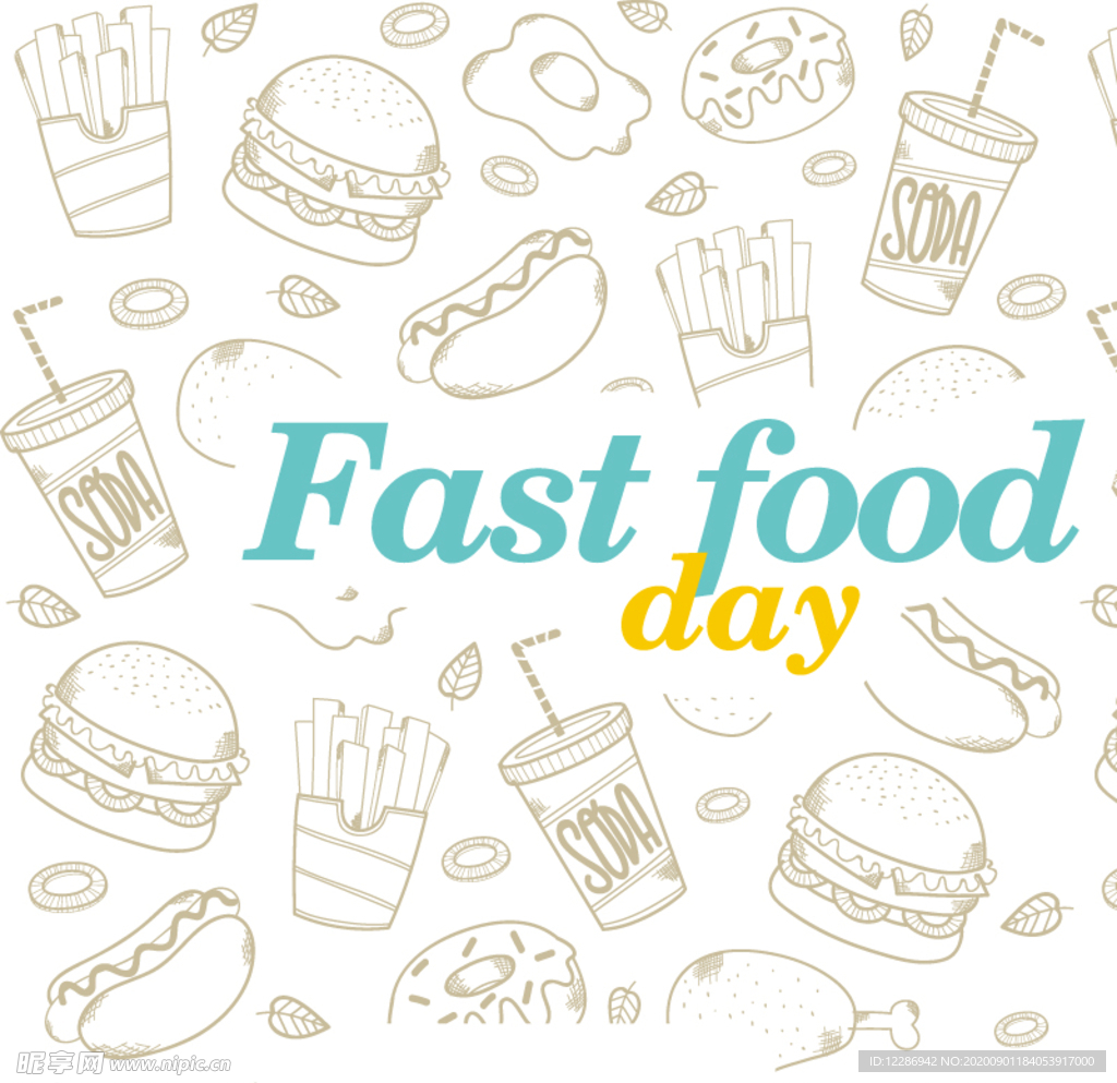 西式快餐食物背景