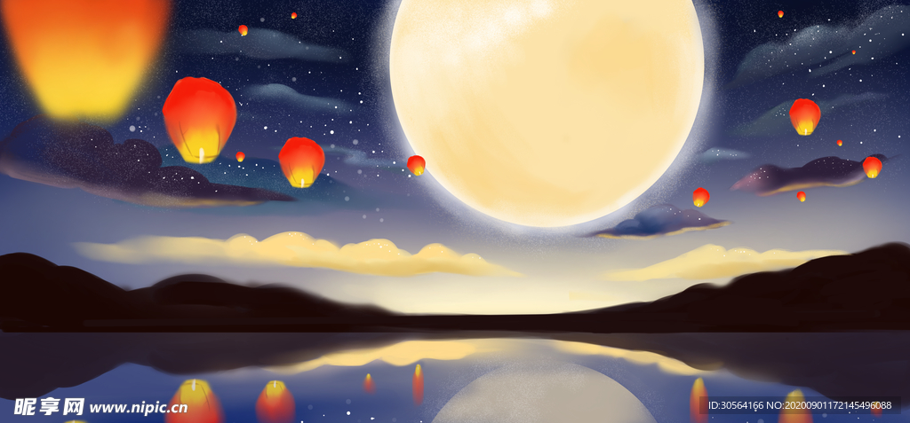 中秋节日活动复古海报素材