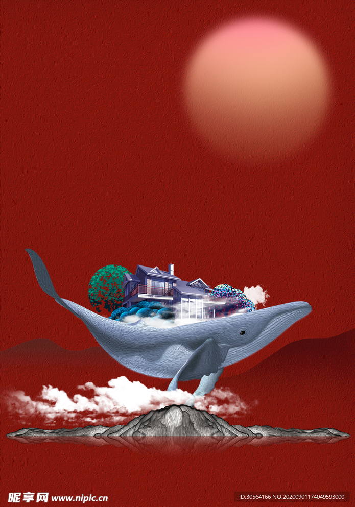 地产复古国风古风背景海报素材