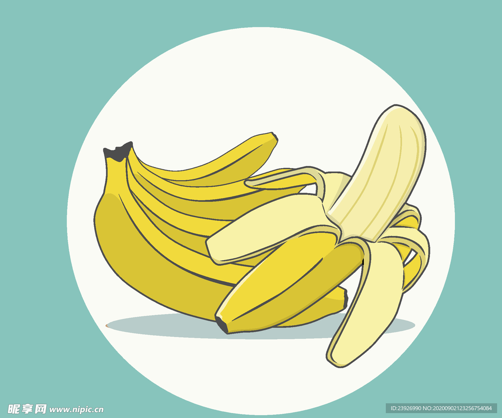 手绘香蕉