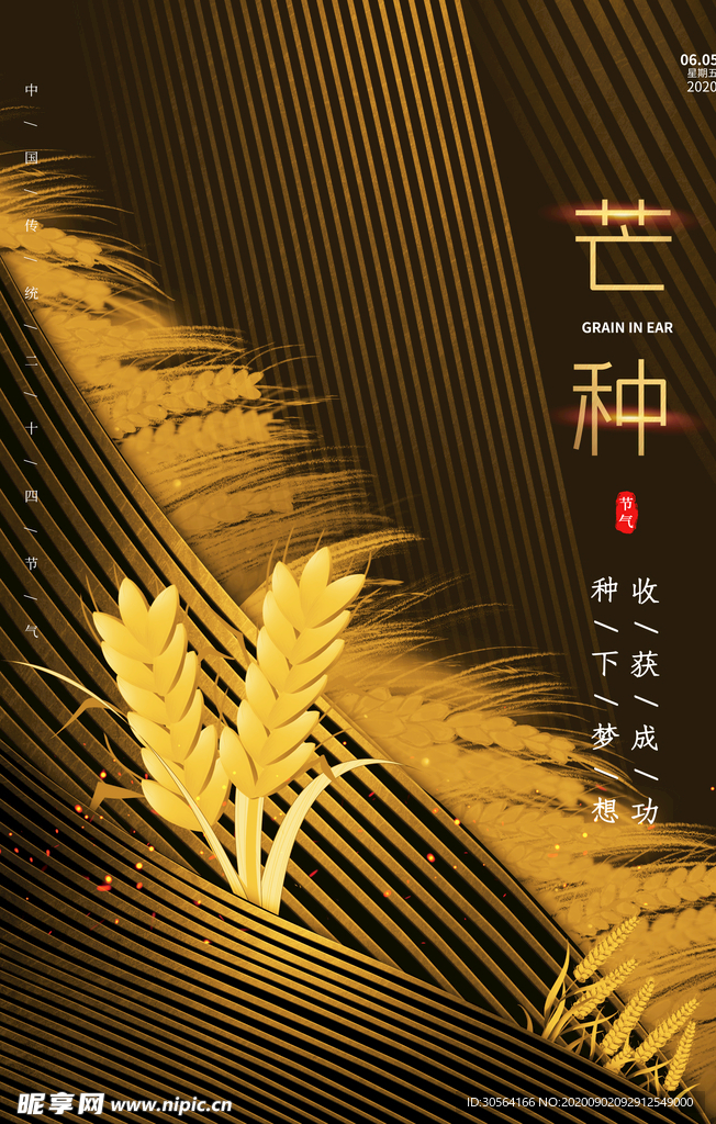 芒种传统节日宣传海报素材