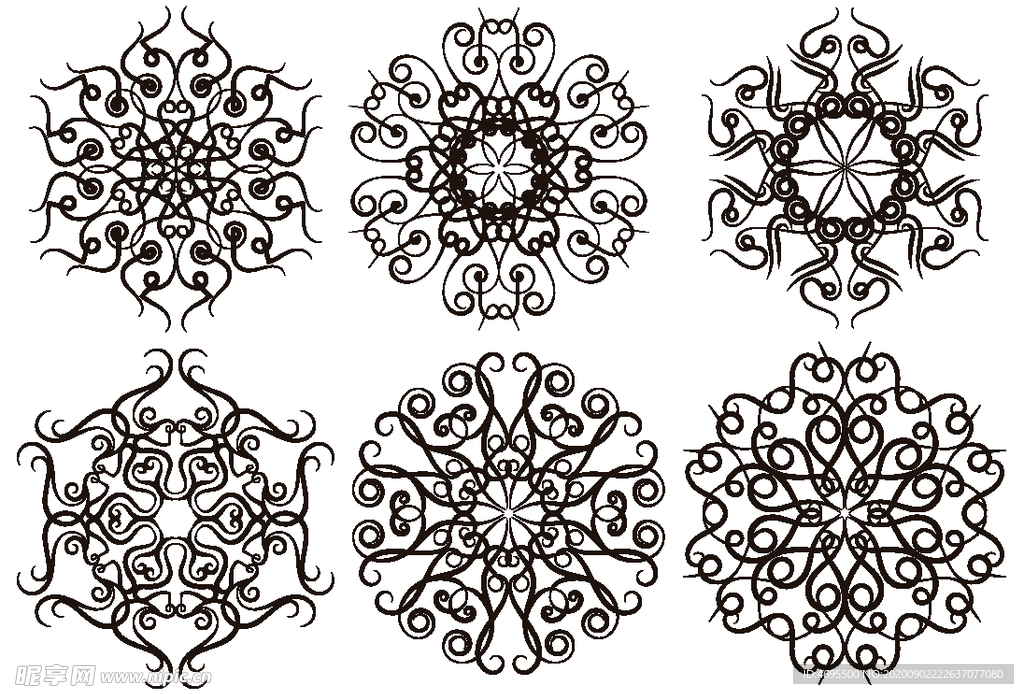 花纹 花框 花边 矢量图