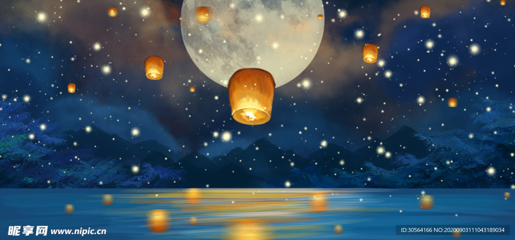 中秋节日活动宣传背景素材