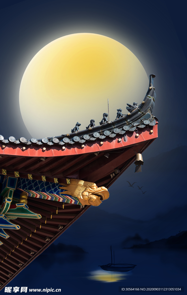 中秋节日活动宣传背景素材