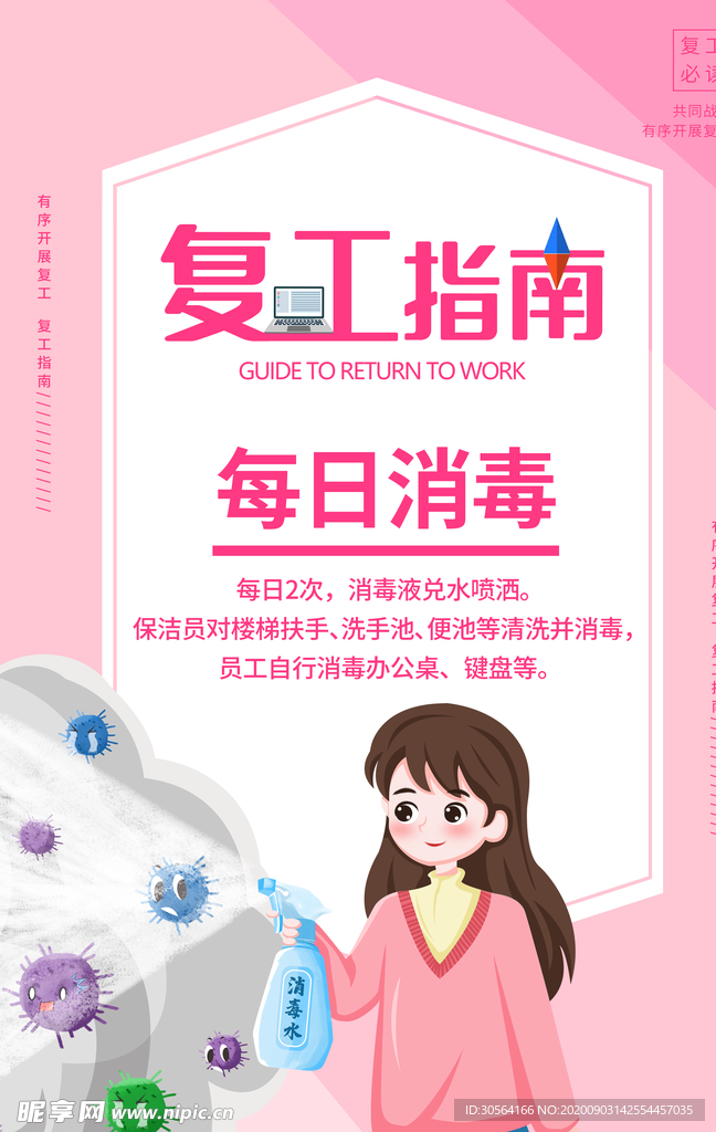 复工指南社会海报公益素材