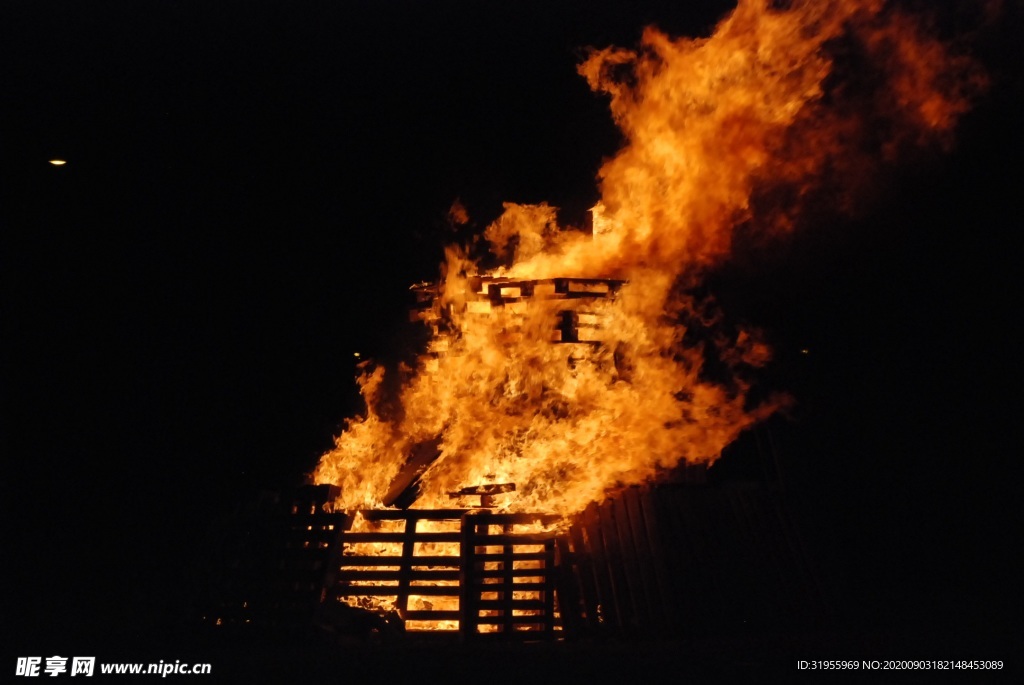 火灾背景图像