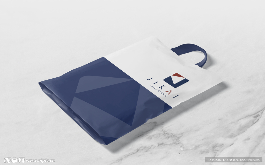 手提购物袋包装袋样机智能贴图