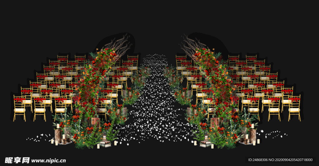 户外婚礼仪式拱门