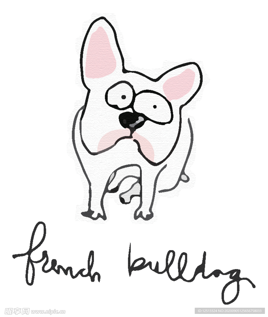 卡通斗牛犬
