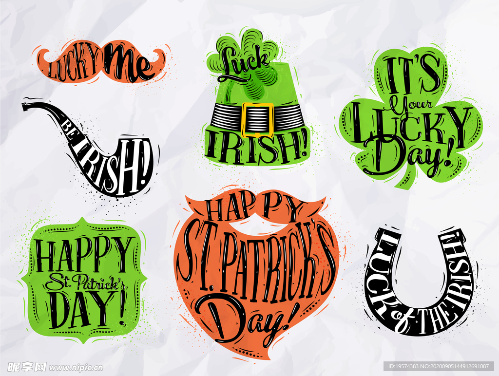 爱尔兰圣帕特里克节节日素材