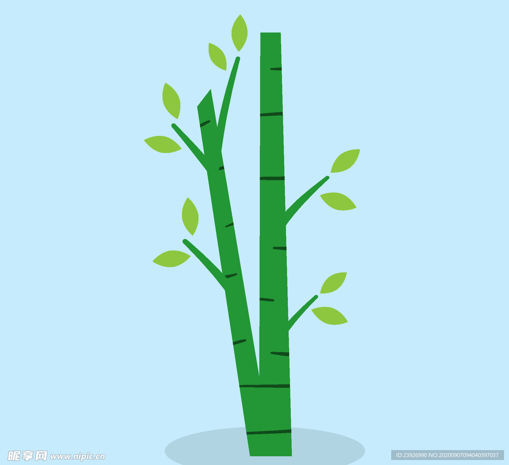 卡通竹子