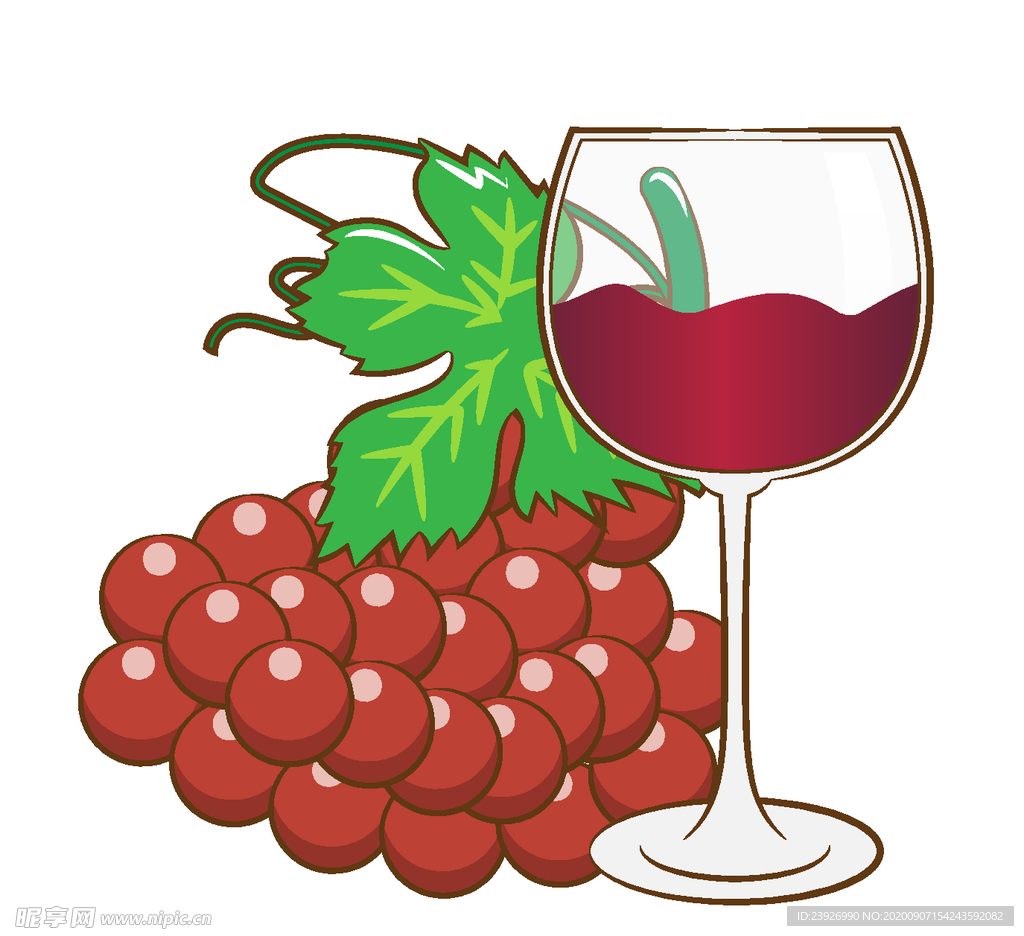 手绘葡萄