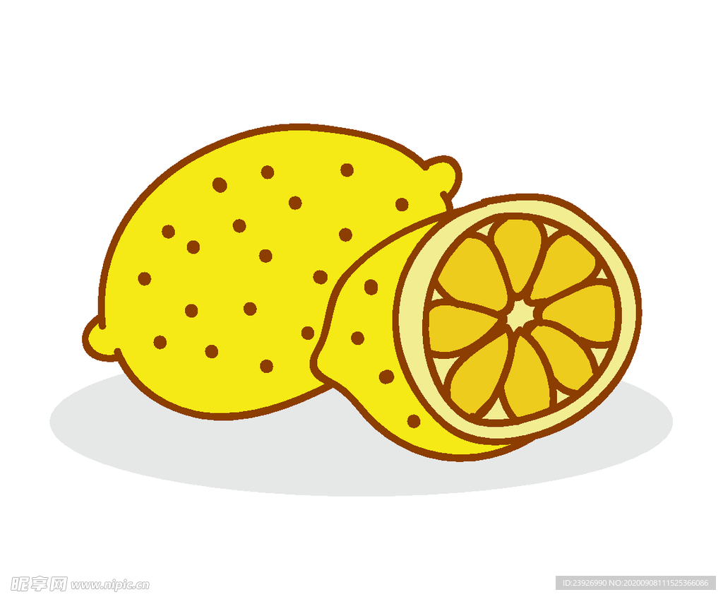 手绘柠檬
