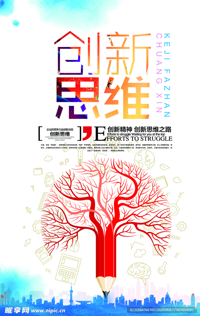 创新思维企业文化宣传海报素材