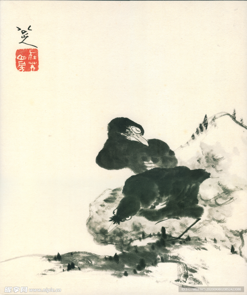 中国风传统水墨画