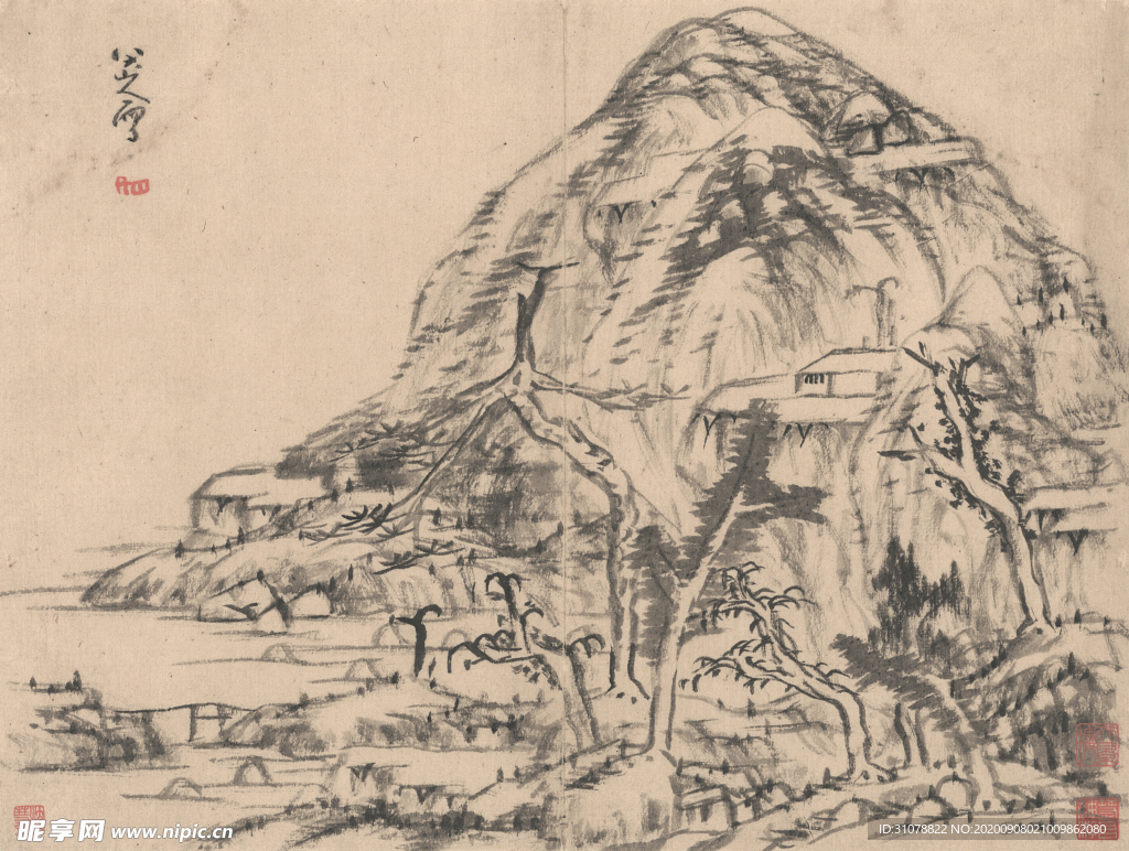 中国风传统水墨画