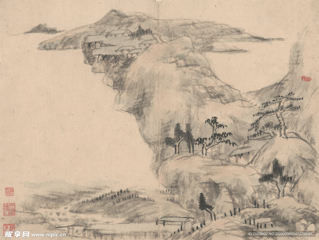 中国风传统水墨画