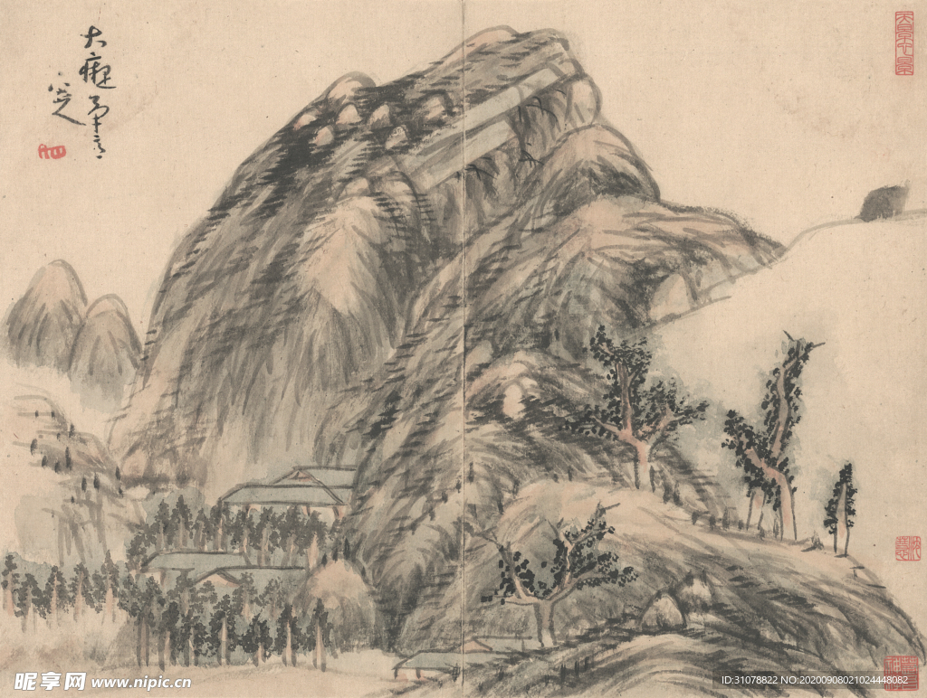 中国风传统水墨画