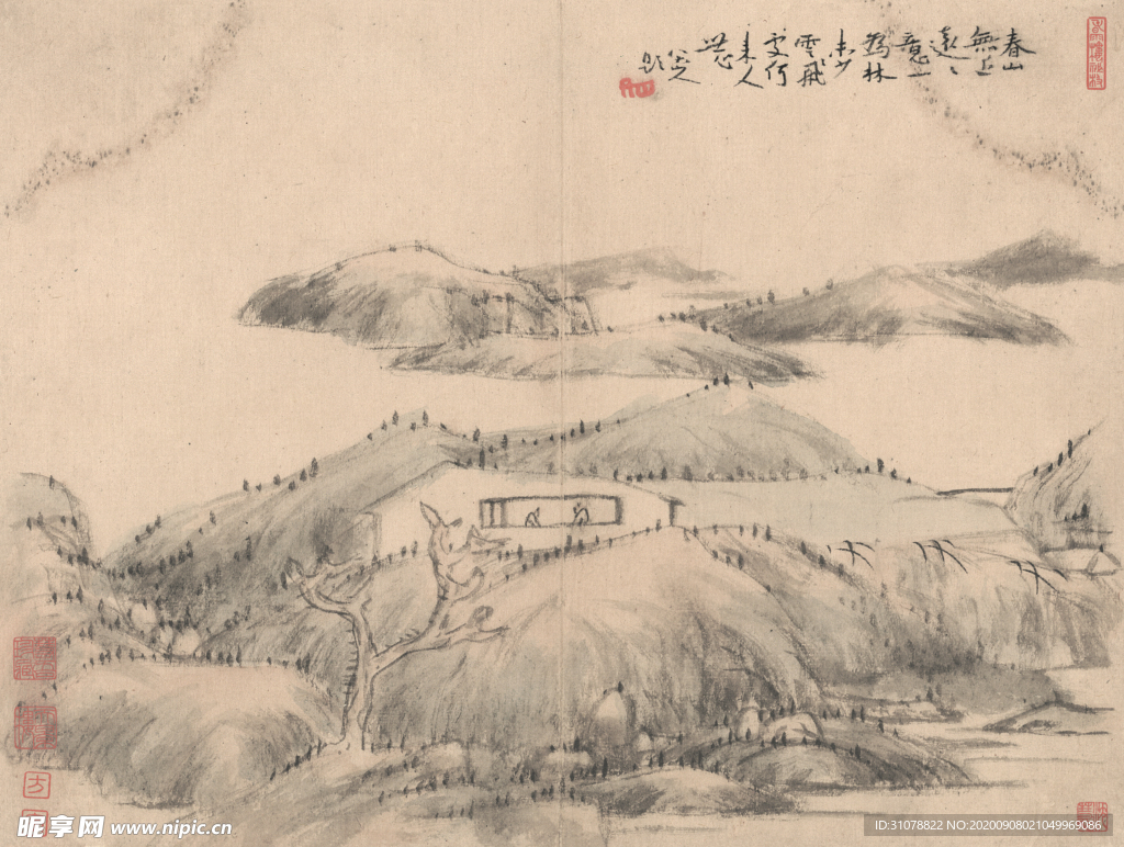 中国风传统水墨画