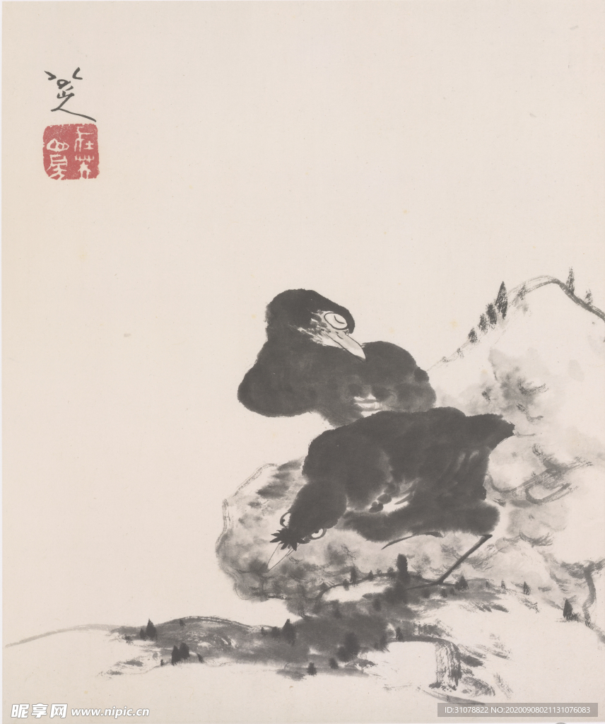 中国风传统水墨画