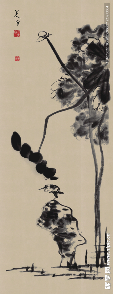 中国风传统水墨画