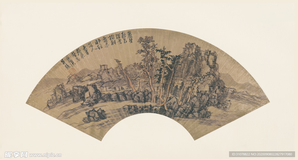 传统山水水墨国画