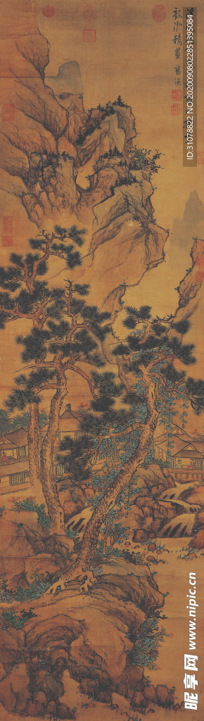 传统山水水墨国画