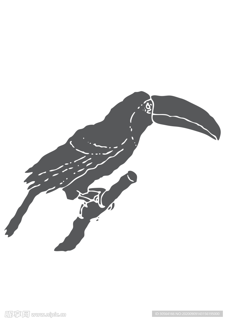 动物剪影图形标志图标素材