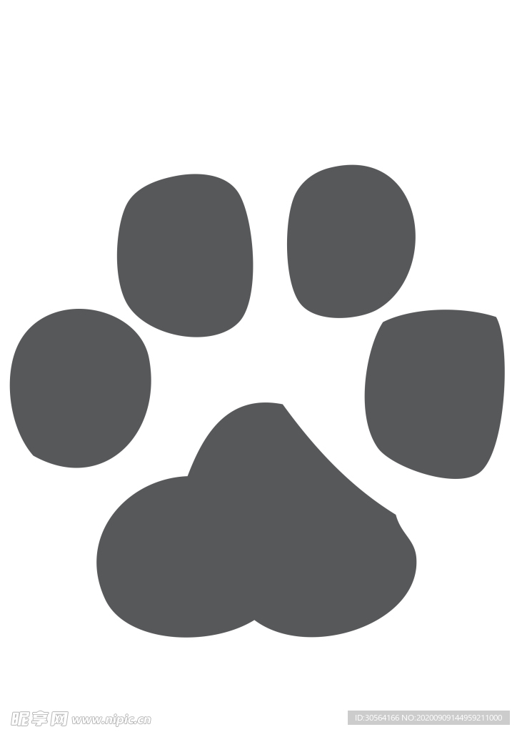 动物爪印标志图标图形素材