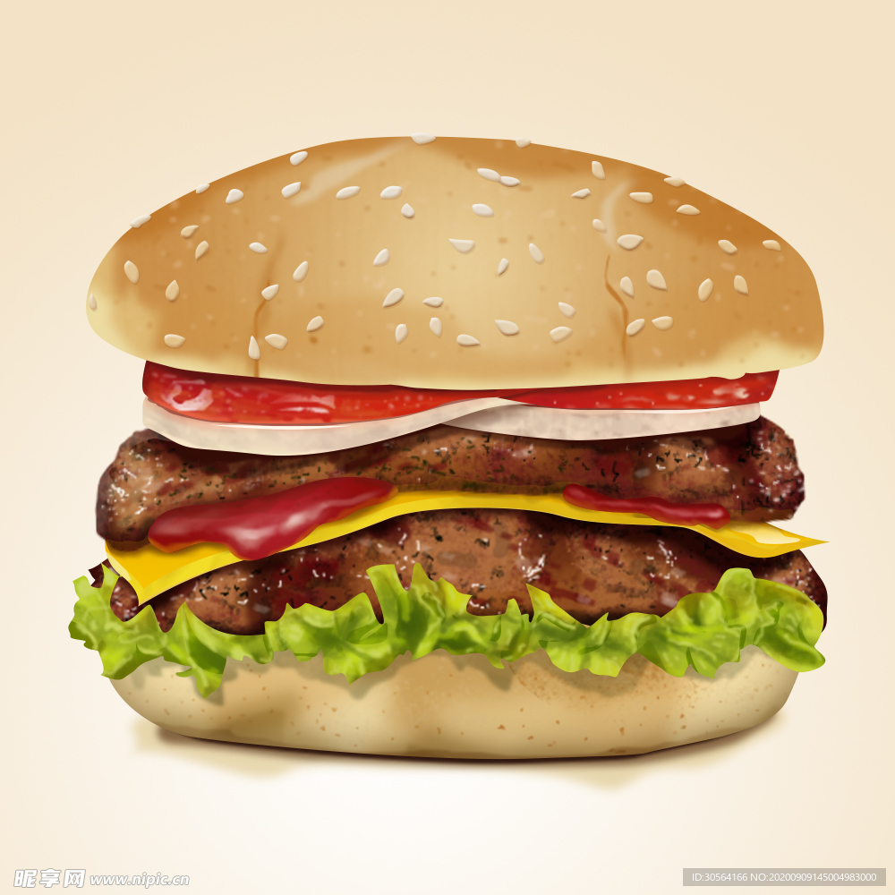 汉堡美食标志图标图形素材