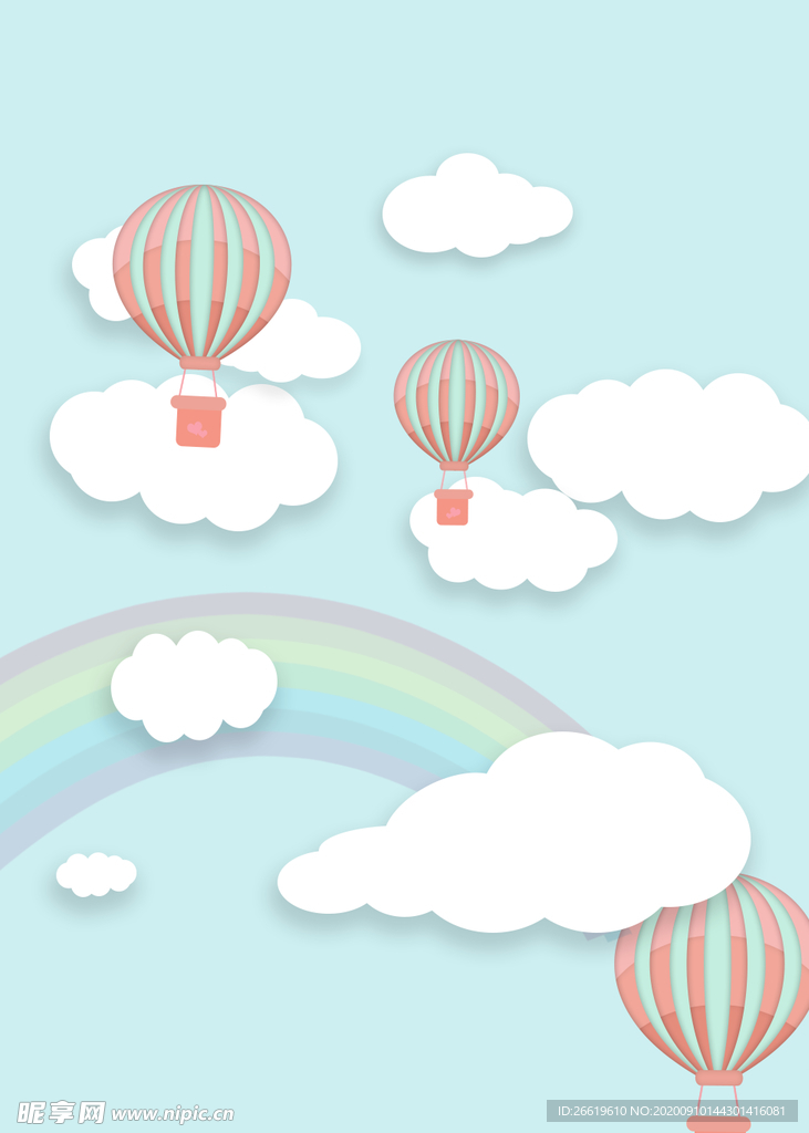 绿色迷你卡通背景