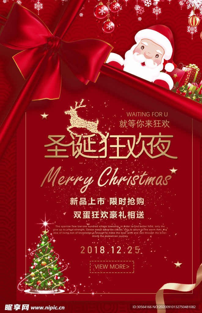 圣诞狂欢节节日活动宣传海报素材