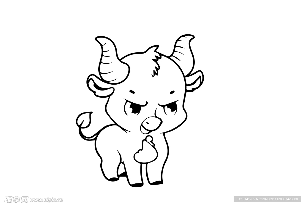 简笔画牛