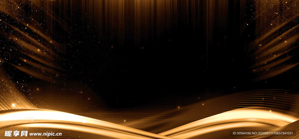 金色地产年会海报背景素材