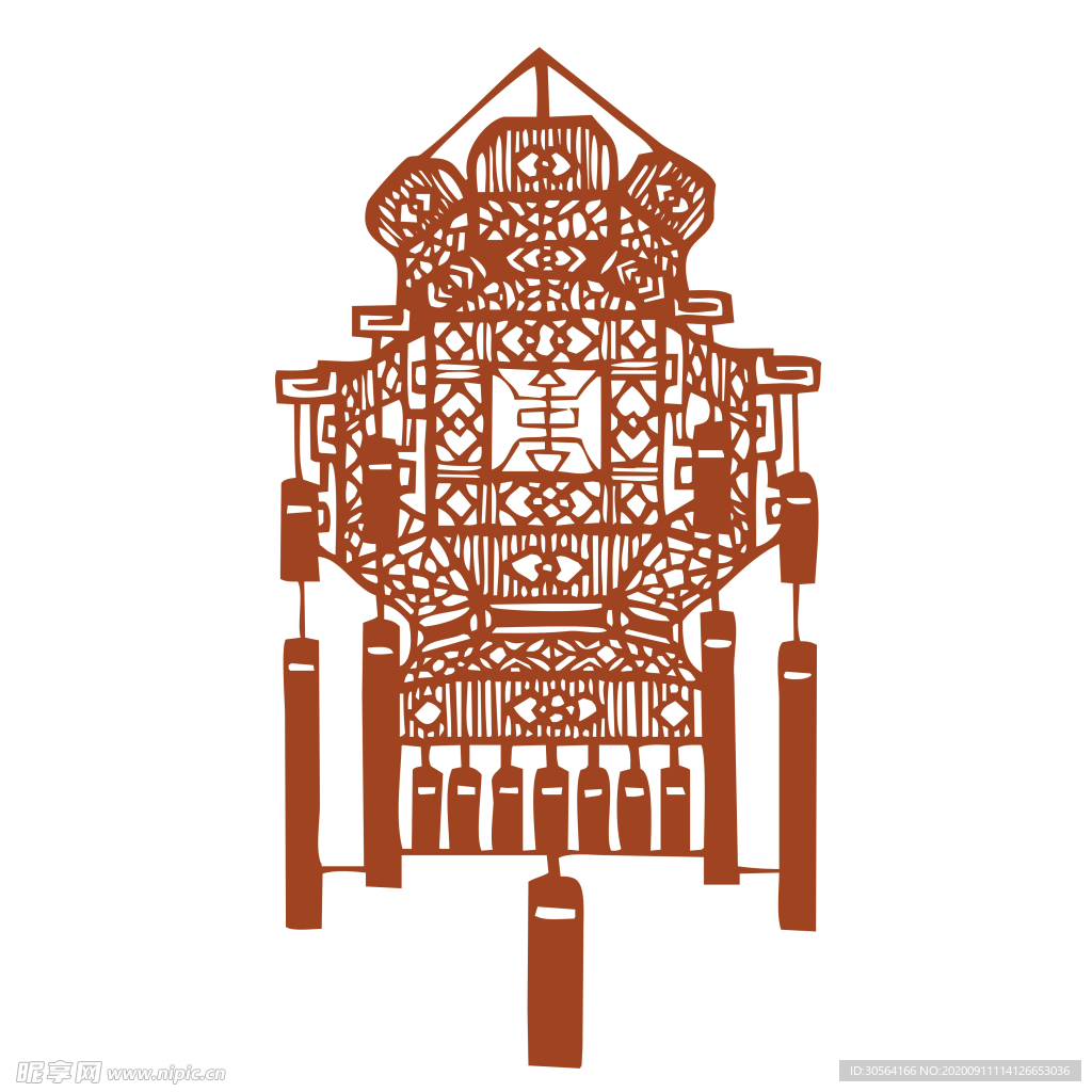 灯笼传统复古国风剪影装饰素材