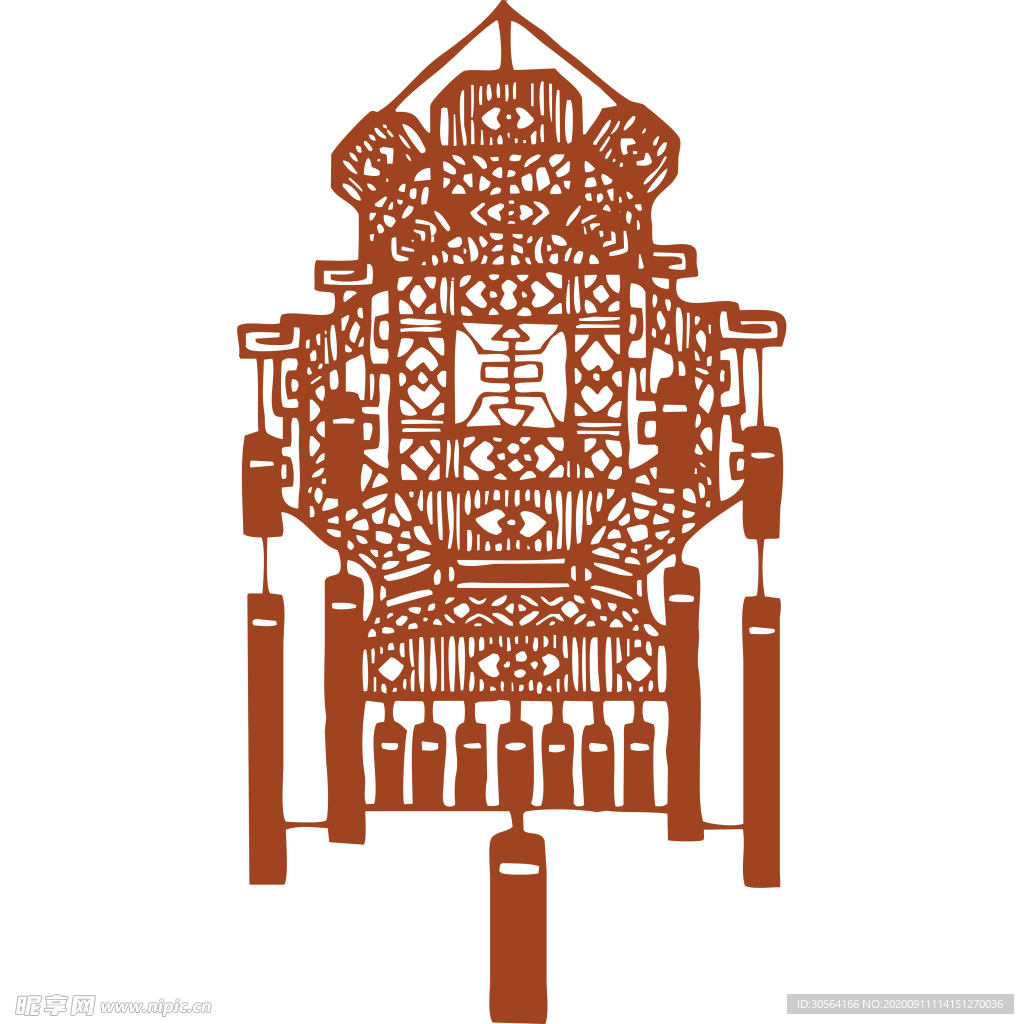 灯笼传统复古国风剪影装饰素材