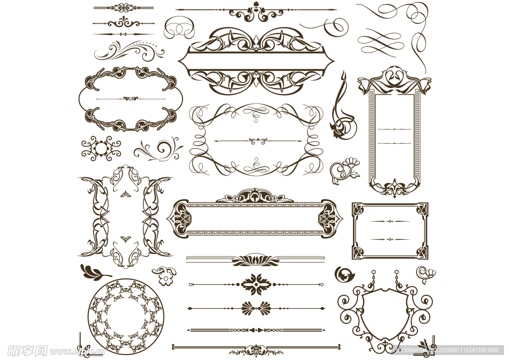 花纹复古欧式装饰海报素材