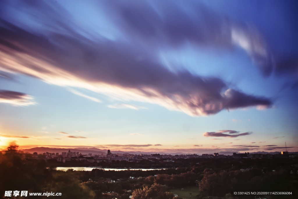 北京落日风景