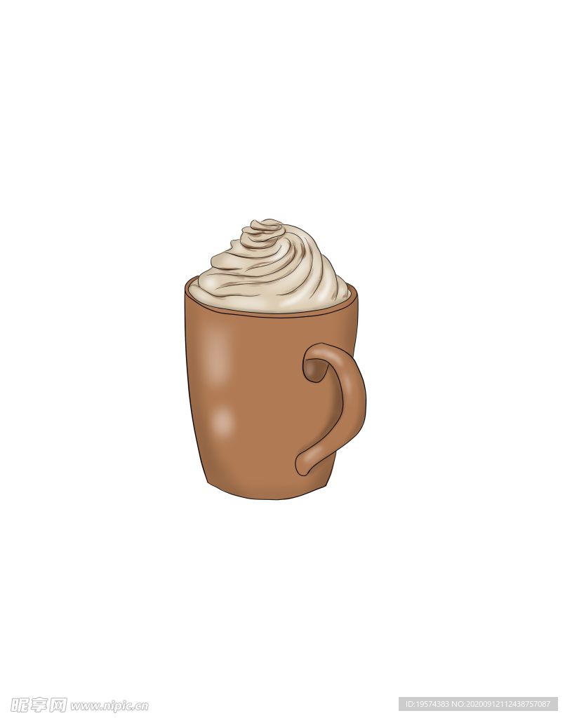 啤酒 咖啡 手绘