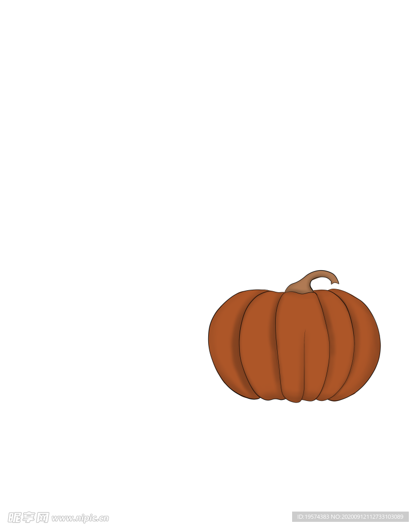 手绘丰收的季节设计插画素材+纹