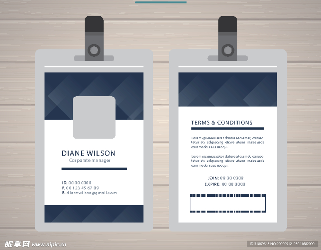 工作证 工牌 吊牌图片