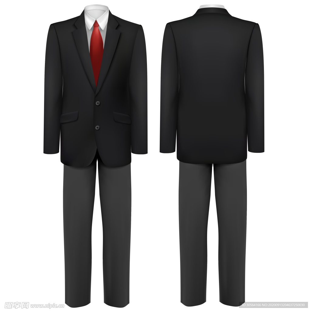 西装人物样机装饰合成素材