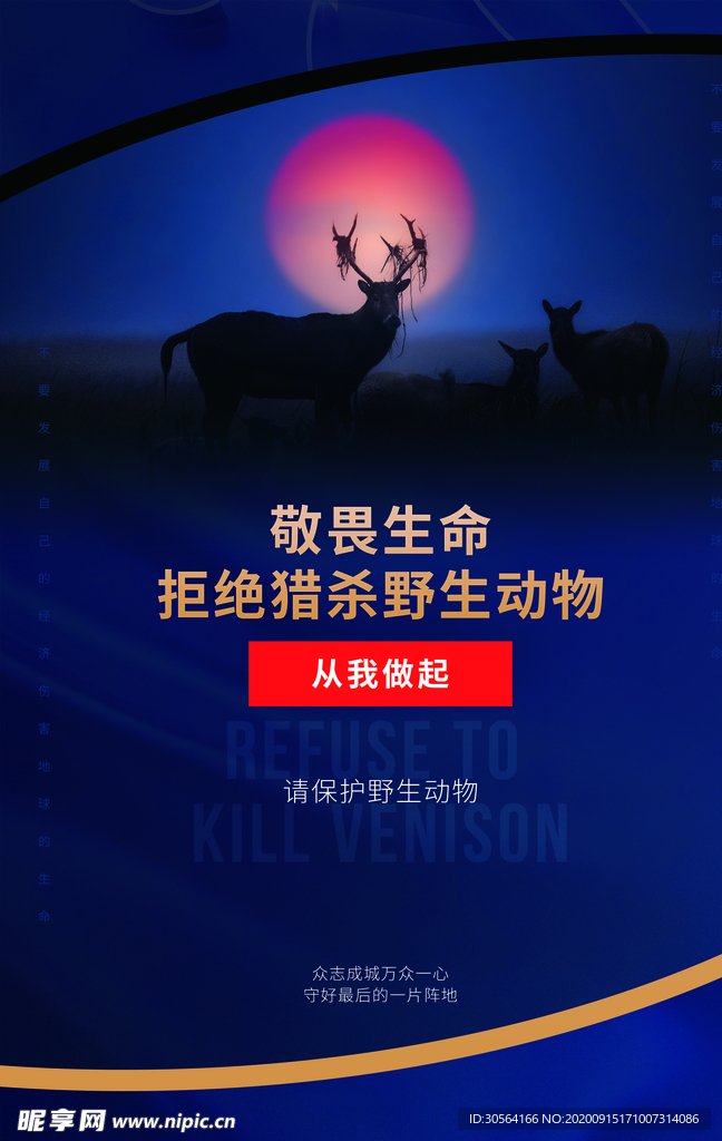 保护生物公益活动宣传海报素材
