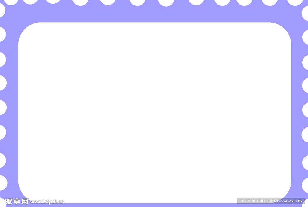 蓝色波浪边框相框底纹