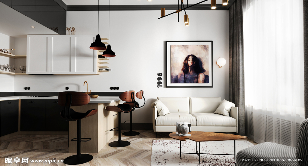 北欧客厅室内设计