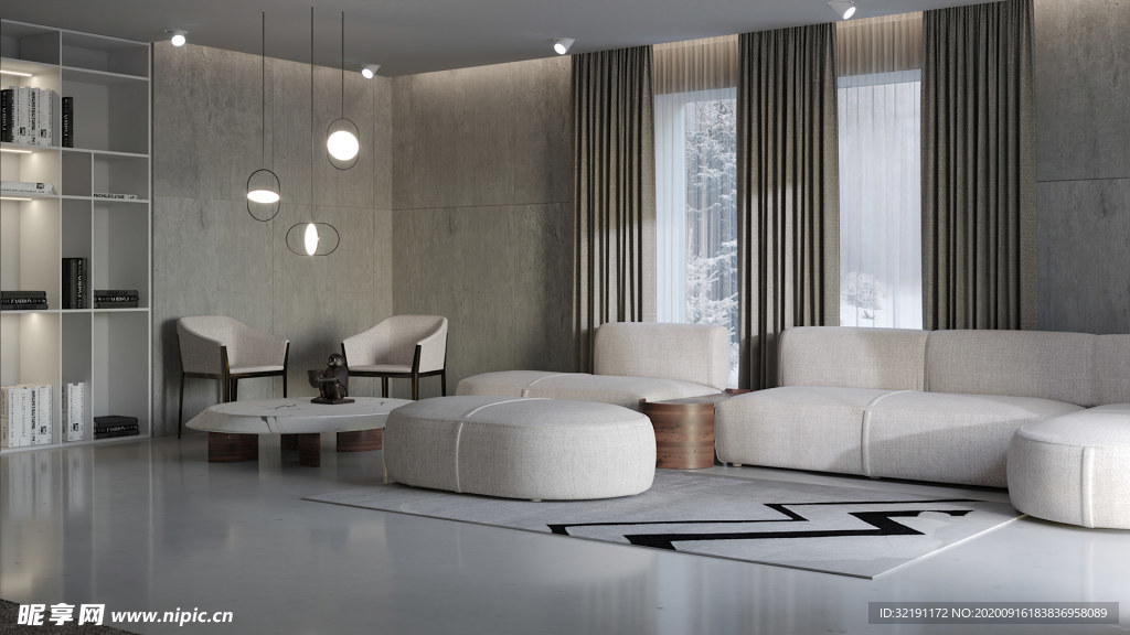 北欧客厅室内设计