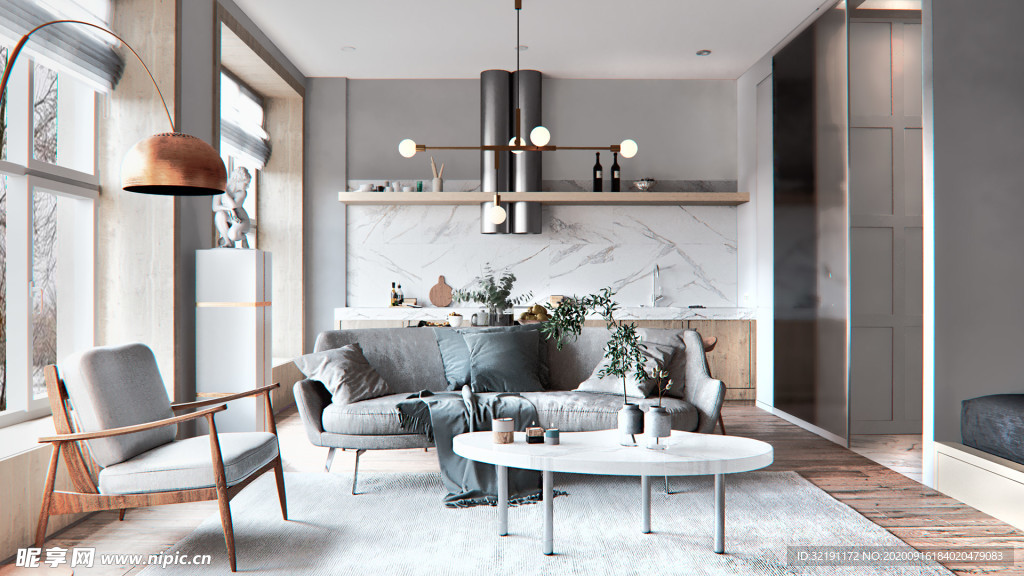 北欧客厅室内设计