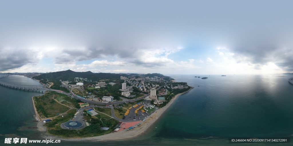 大连银沙滩全景图