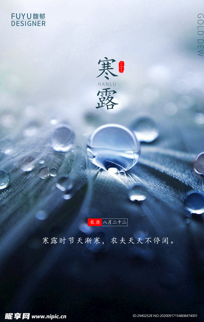 寒露宣传海报 寒露挂画 24节